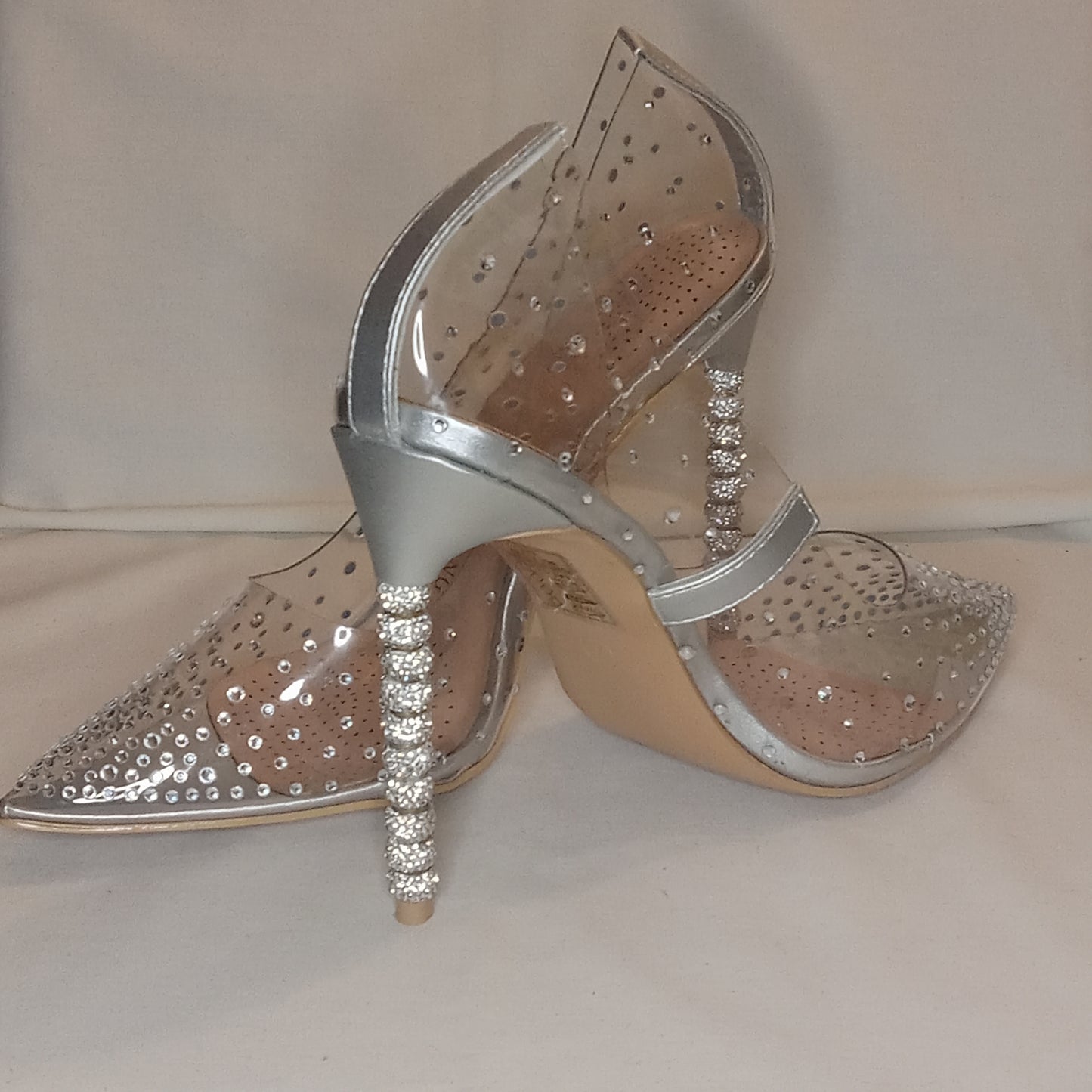 Azalea Wang Clear Rhinestone pump with mega stone heel! Great for Wedding